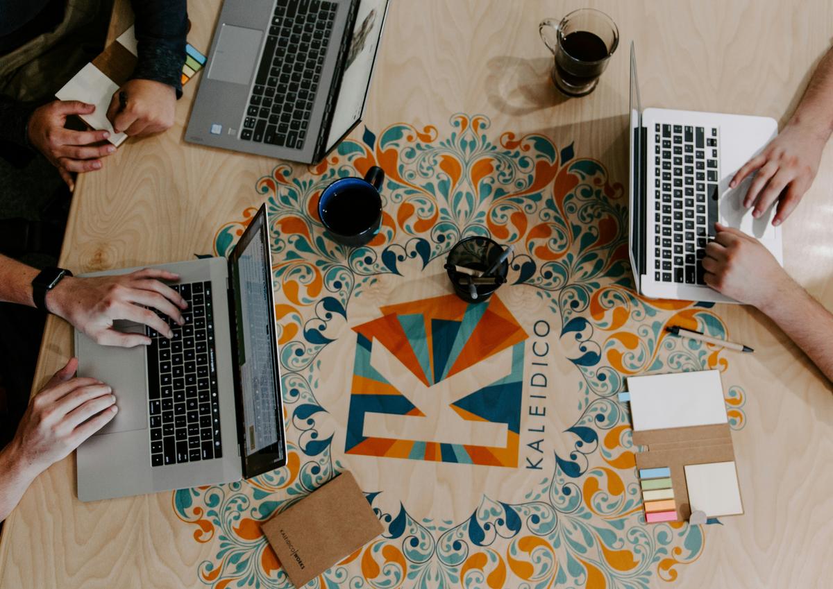 people collaborating indoors