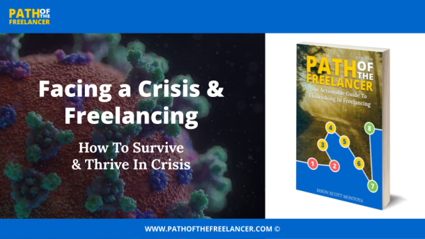 How To Survive & Thrive In Crisis as a freelancer, promo graphic